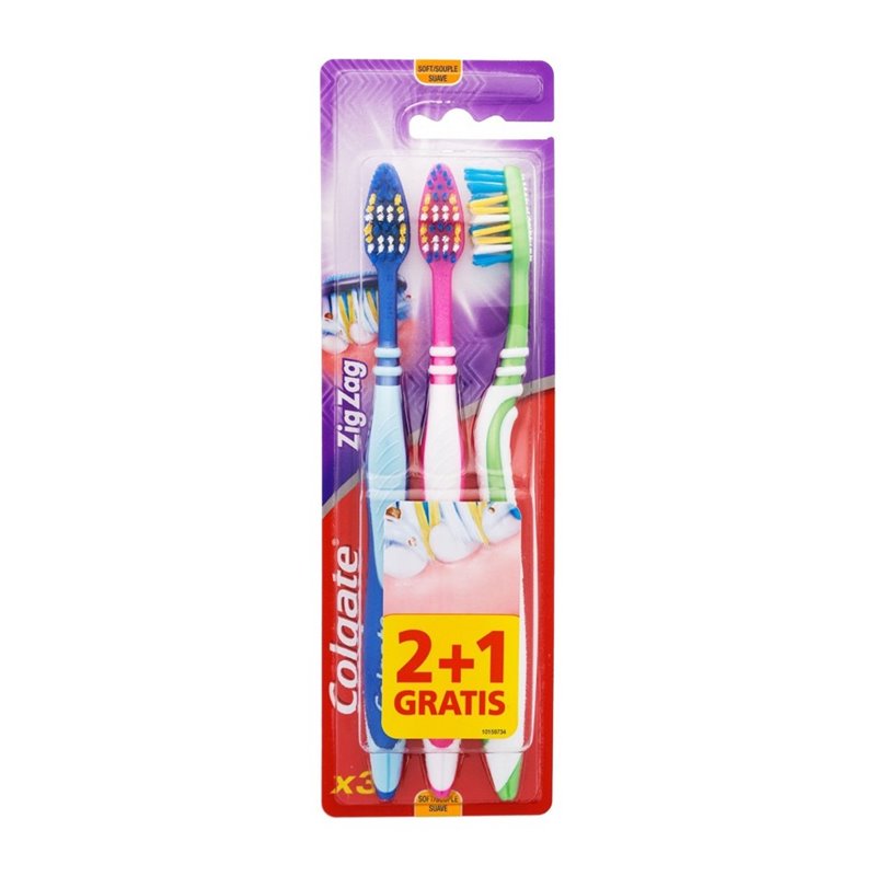 COLGATE CEP DENTAL ZIG ZAG 2+1 SUAVE