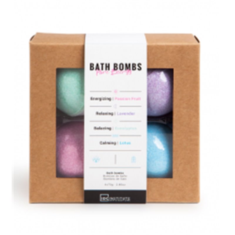 IDC INSTITUTE BATH BOMBS PURE ENERGY BOX MULTI-COLOR 4X70GR