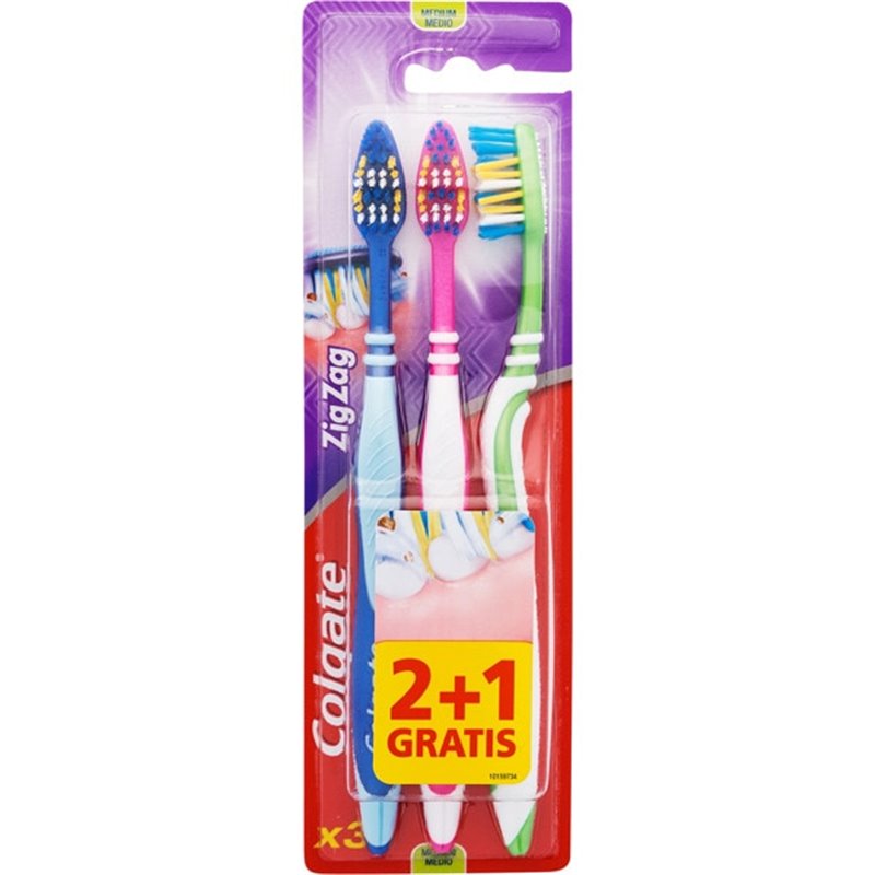 COLGATE CEP DENTAL ZIG ZAG 2+1 MEDIO