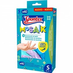 SPONTEX GUANTES NITRILO MOSAIK 40UND T/S