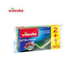 VILEDA ESTROPAJO ULTRA FRESH VERDE 2+1