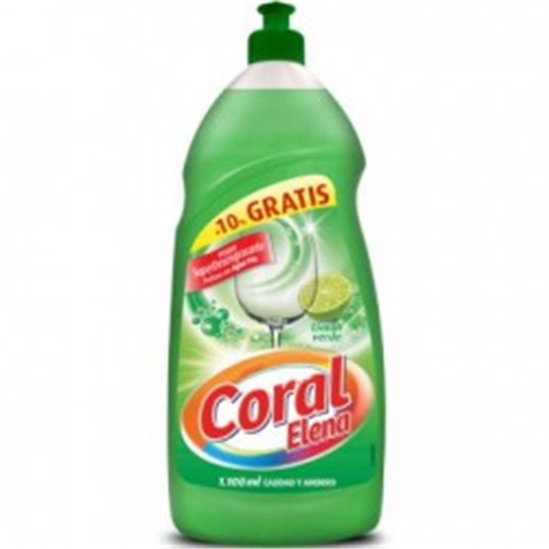 CORAL VAJILLAS 1100ML. LIMON VERDE