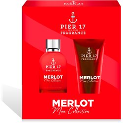 PIER 17 MEN SET EDT 100VAPO+GEL MERLOT