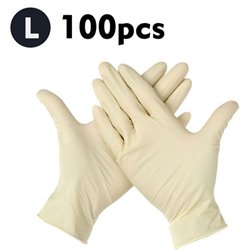 BEHOLI GUANTES LATEX C/100 UND TGDE 8-9