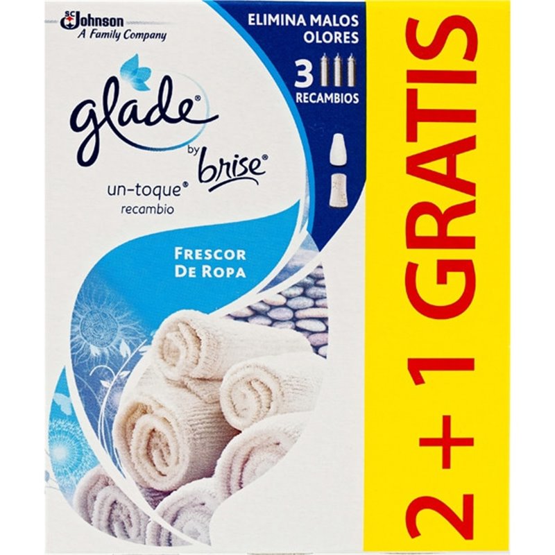 GLADE UN-TOQUE RECAMBIO 2+1 UND PURE CLEAN LINEN