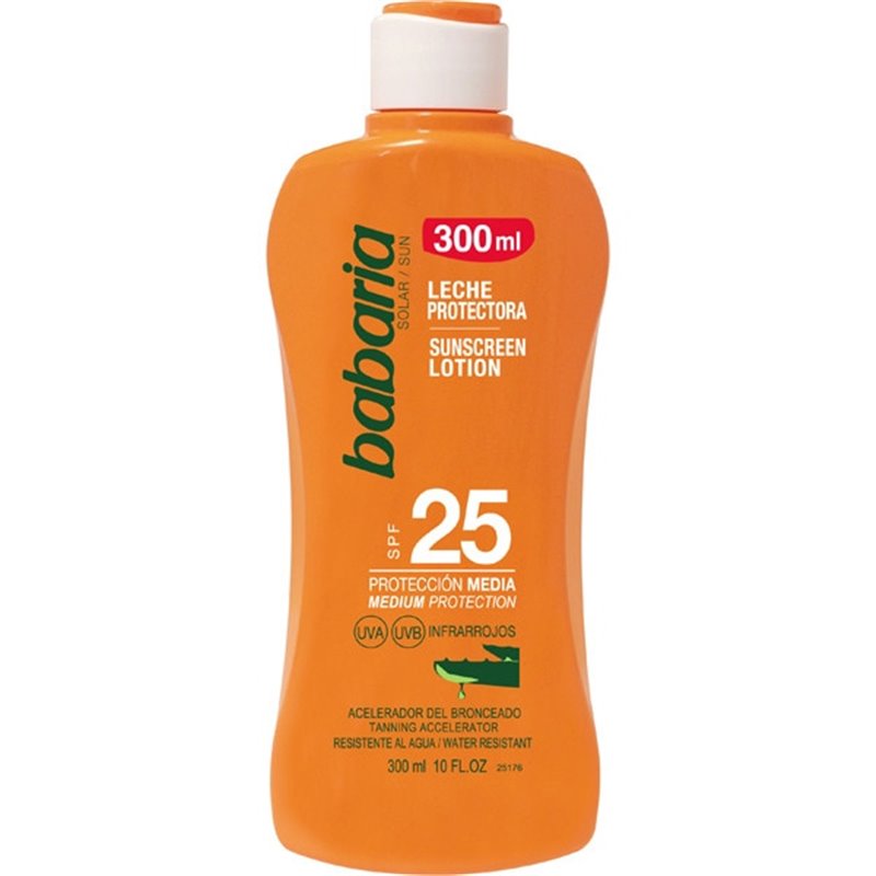 BABARIA SOLAR LECHE ALOE SPF25 300ML.