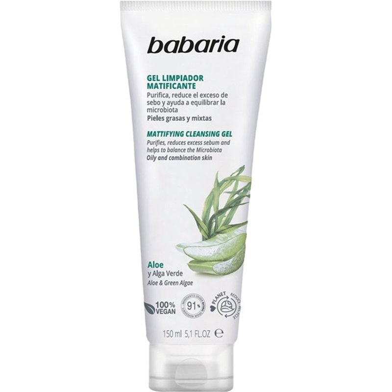 BABARIA GEL LIMPIADOR MATIFICANTE 150ML.