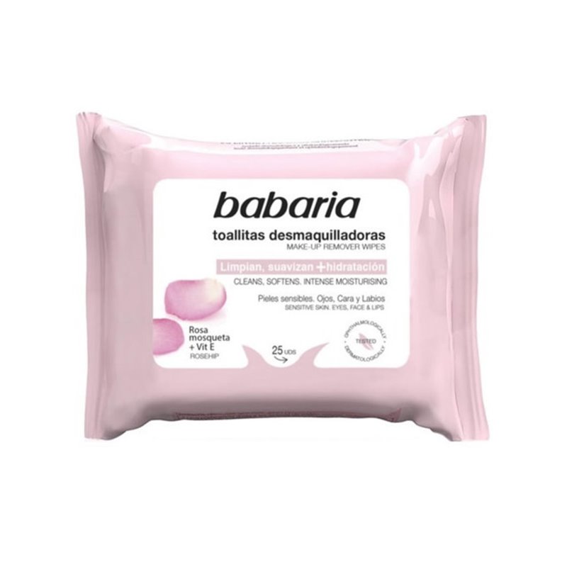 BABARIA TOALLITAS LIMPIADORAS 25UND ROSA MOSQUETA