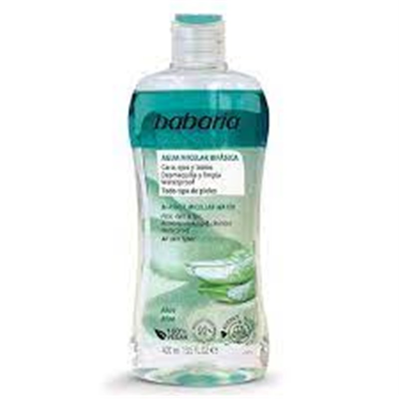 BABARIA AGUA MICELAR 400ML. BIFASICA ALOE VERA