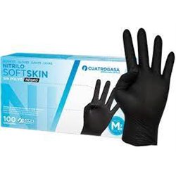 4GASA GUANTE NITRILO SOFTSKIN NEGRO 100UND TL