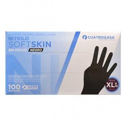 4GASA GUANTE NITRILO SOFTSKIN NEGRO 100UND TXL