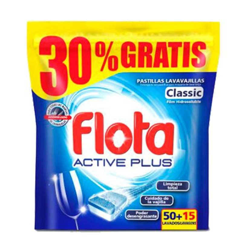 FLOTA LAVAVAJILLAS PASTILLAS 50+15UND