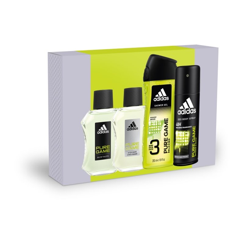 ADIDAS MAN PURE GAME SET EDT 100VAPO+GEL+DEO+AFTER