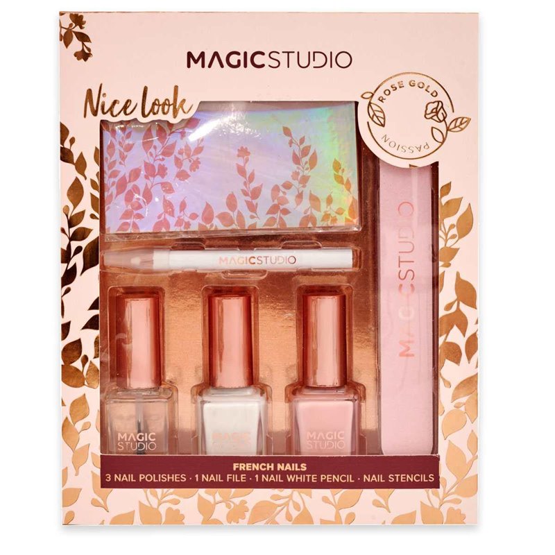 MAGIC STUDIO ROSE GOLD FRENCH NAILS