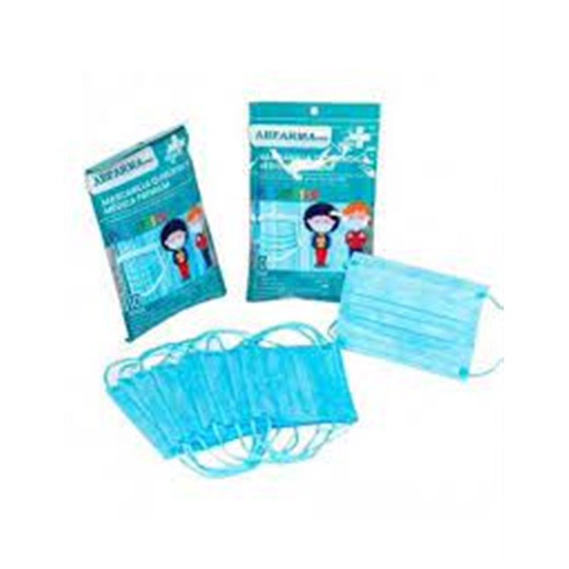 MASCARILLA QUIRURGICA INFANTIL AZUL PAQUETE 10UND