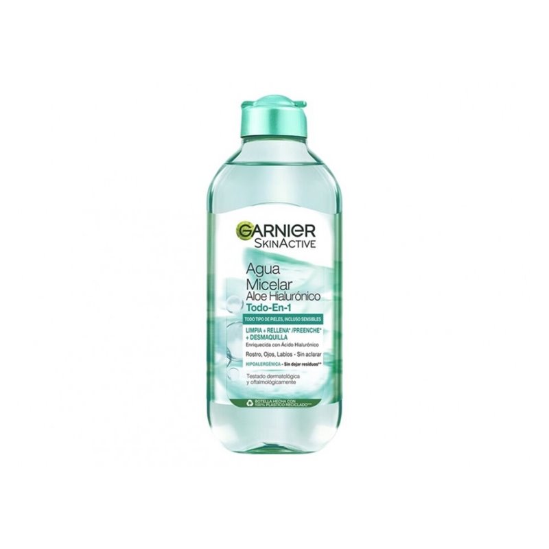 SKIN ACTIVE AGUA MICELAR 400ML ALOE HIALURONICO 