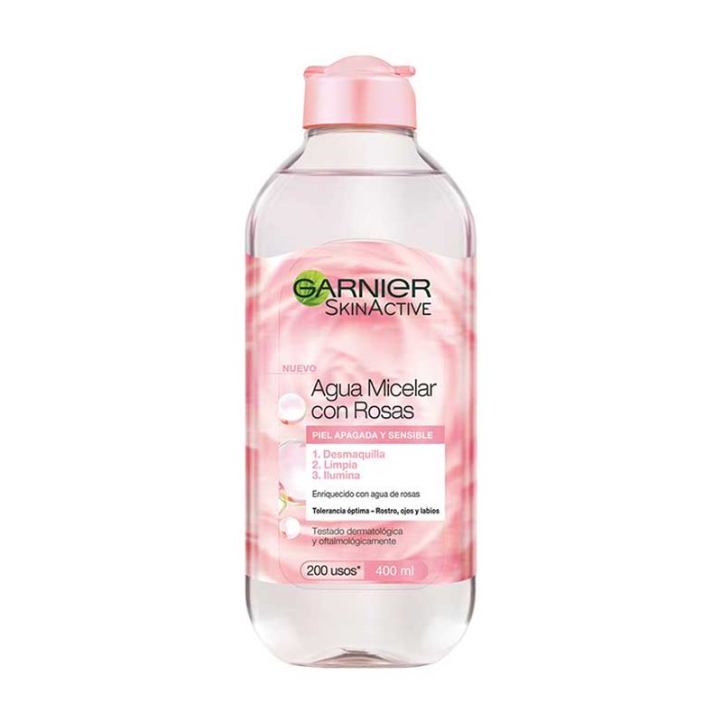 SKIN ACTIVE AGUA MICELAR 400ML AGUA ROSAS PIEL APAGADA&SENSI