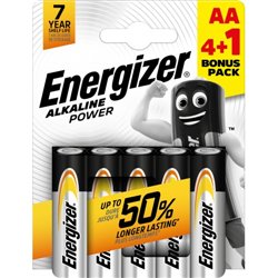 ENERGEIZER PILA ALCALINA POWER AA 4+1UNID