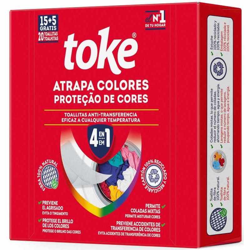 TOKE ATRAPA COLORES 15+5 TOALLITAS