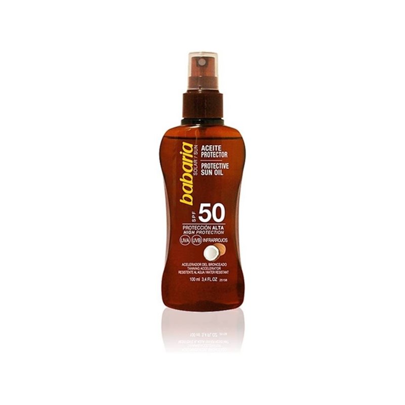 BABARIA SOLAR VIAJE 100ML COCO ACEITE SPF50