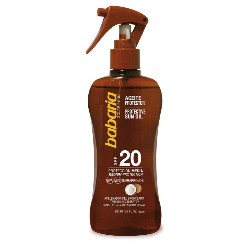 BABARIA SOLAR ACEITE COCO SPF20 200ML