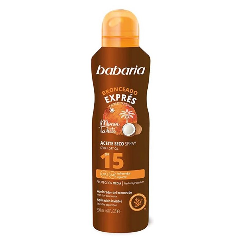 BABARIA SOLAR ACEITE SECO SPRAY SPF15 200ML