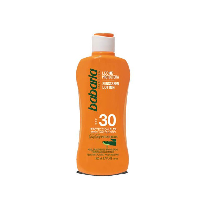 BABARIA SOLAR LECHE ALOE SFP30 200ML