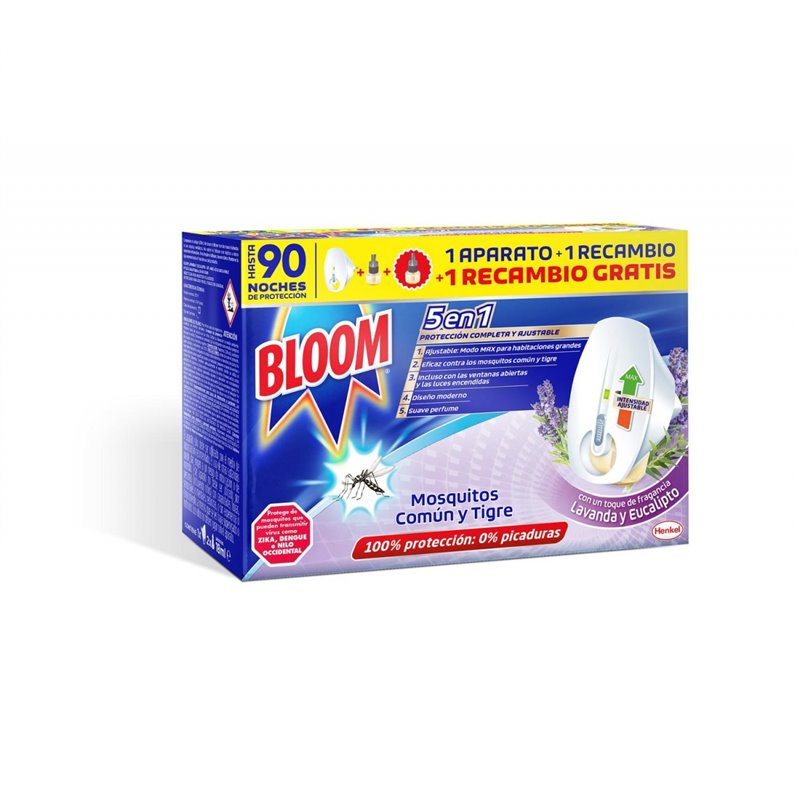 BLOOM INSECT ELEC APA CONT+2REC MOSQUI COMUN Y TIGRE LAVANDA