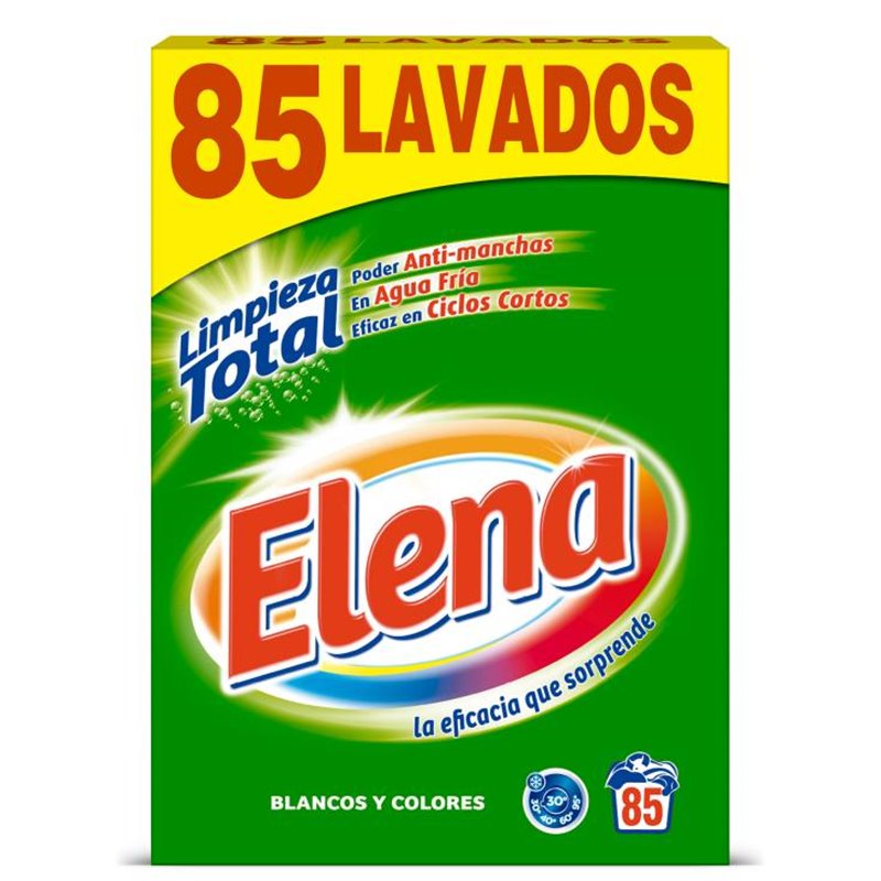 ELENA DETERGENTE POLVO 85 CACITOS LIMPIEZA TOTAL