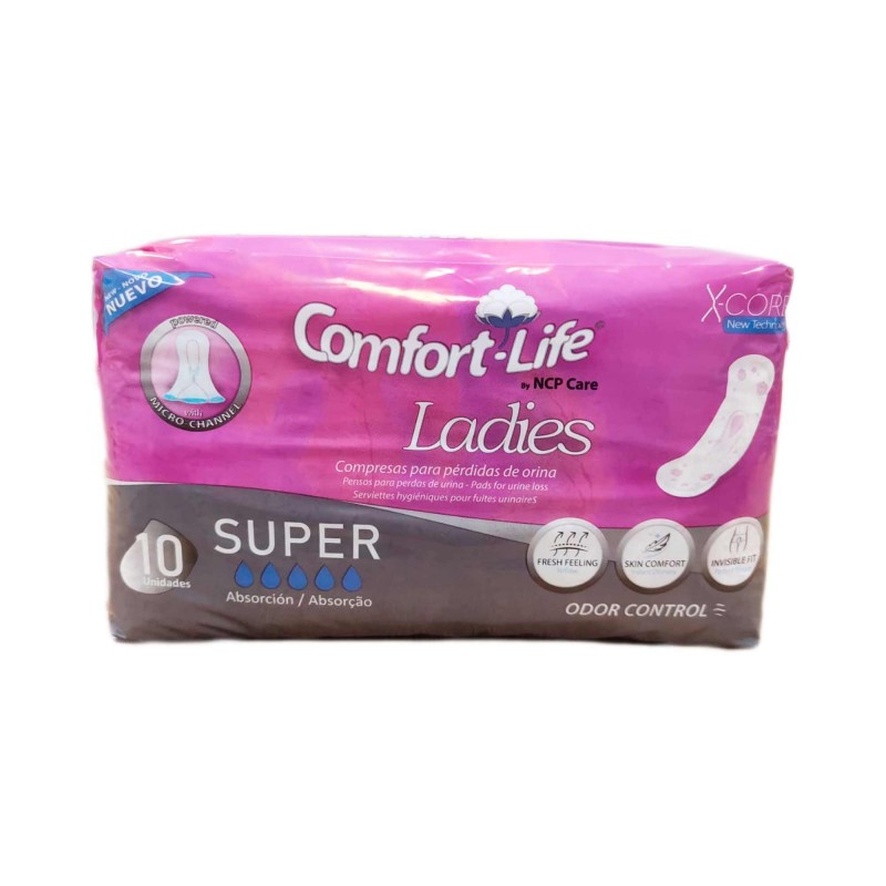 COMFORT-LIFE INCONTINENCIA LADIES 10UNID SUPER