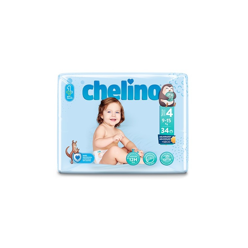 CHELINO PAÑAL LOVE TALLA-4 9-15KG 34UND