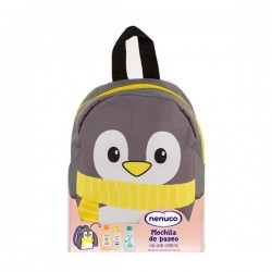 NENUCO MOCHILA GRIS PINGUINO