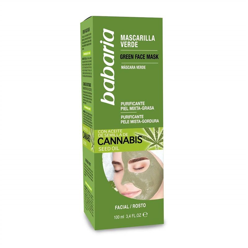 BABARIA MASCARILLA FACIAL VERDE A.CANNABIS 100 ML