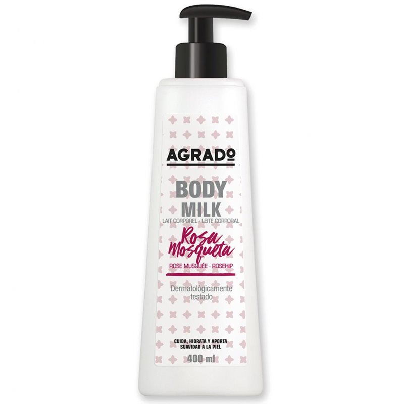 AGRADO BODY MILK ROSA MOSQUETA 400ML C/DOSIFICADOR