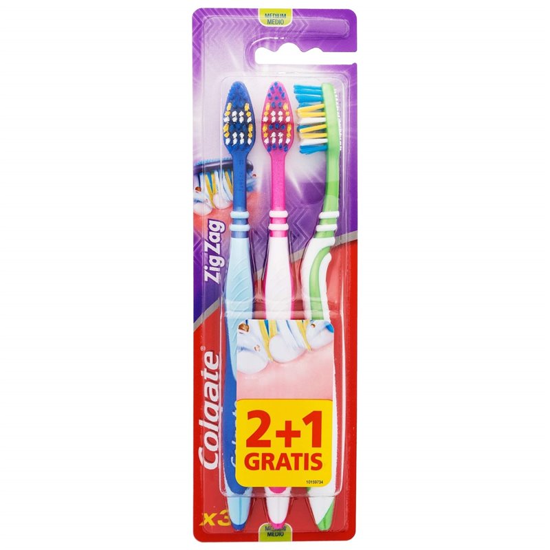 COLGATE CEP DENTAL ZIG ZAG 2+1 MEDIO