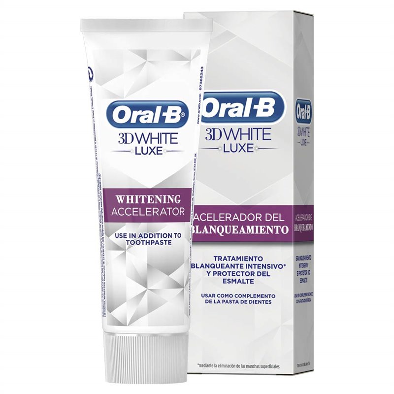 ORAL-B P DENT 3D WHITE LUXE ACELERADOR BLANQUEAMIENTO 75ML