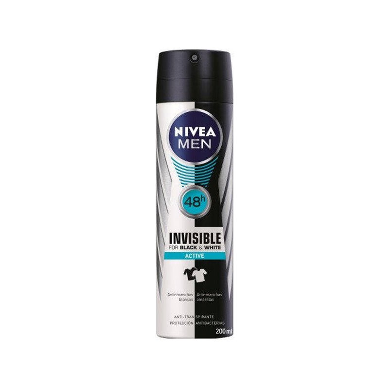 NIVEA DEO SPRAY MEN INVISIBLE B&W ACTIVE 200 ML