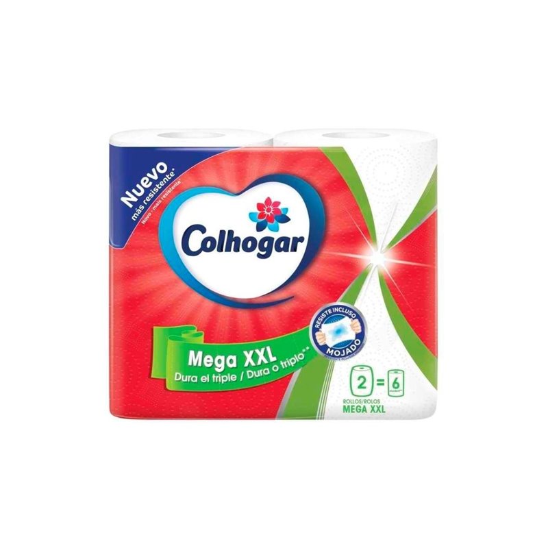 COLHOGAR COCINA  MEGA XXL BLANCO 2 ROLLOS